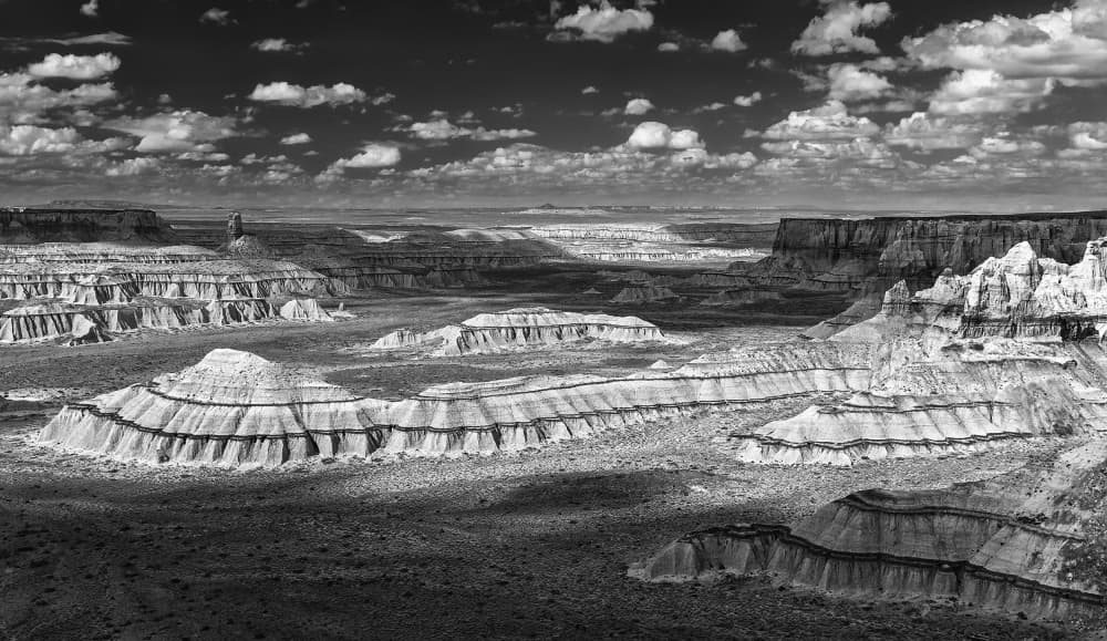 Badlands Cloud Shadows by Tom Meier — canvas wall art