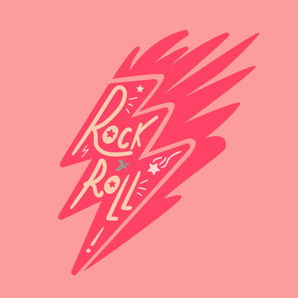Rock And Roll Lightning by Marika Barsrsind — canvas wall art
