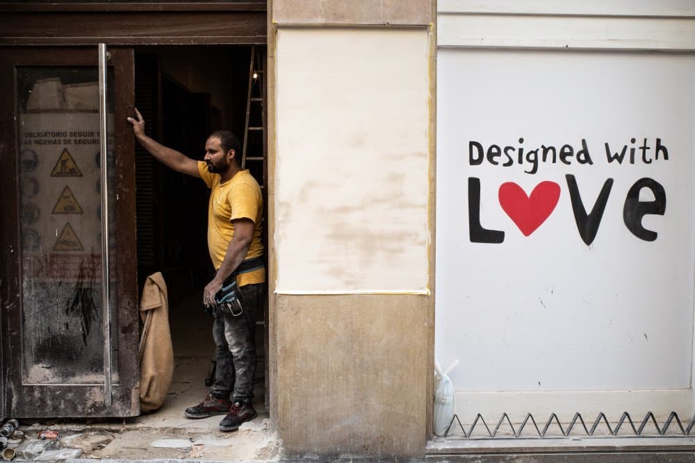 Man With Love Sign by Pablo Abreu — canvas wall art