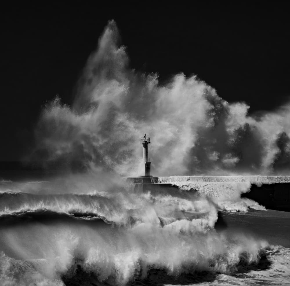 Lighthouse in Storm by Takafumi Yamashita — canvas wall art