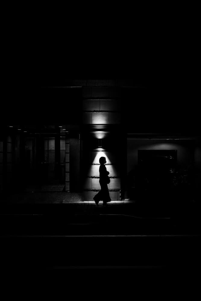 Solitary Night Walk by Kenichiro Tsukada — canvas wall art