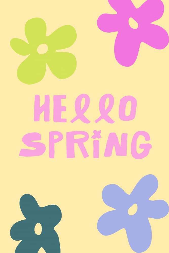 Hello spring by Treechild — canvas wall art