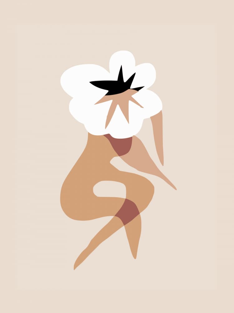 Gentle Floral Figure by Little Dean — canvas wall art