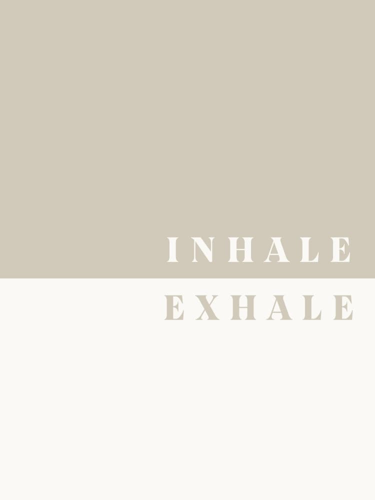 Mindful Inhale Exhale by Aislinn Simmonds — canvas wall art