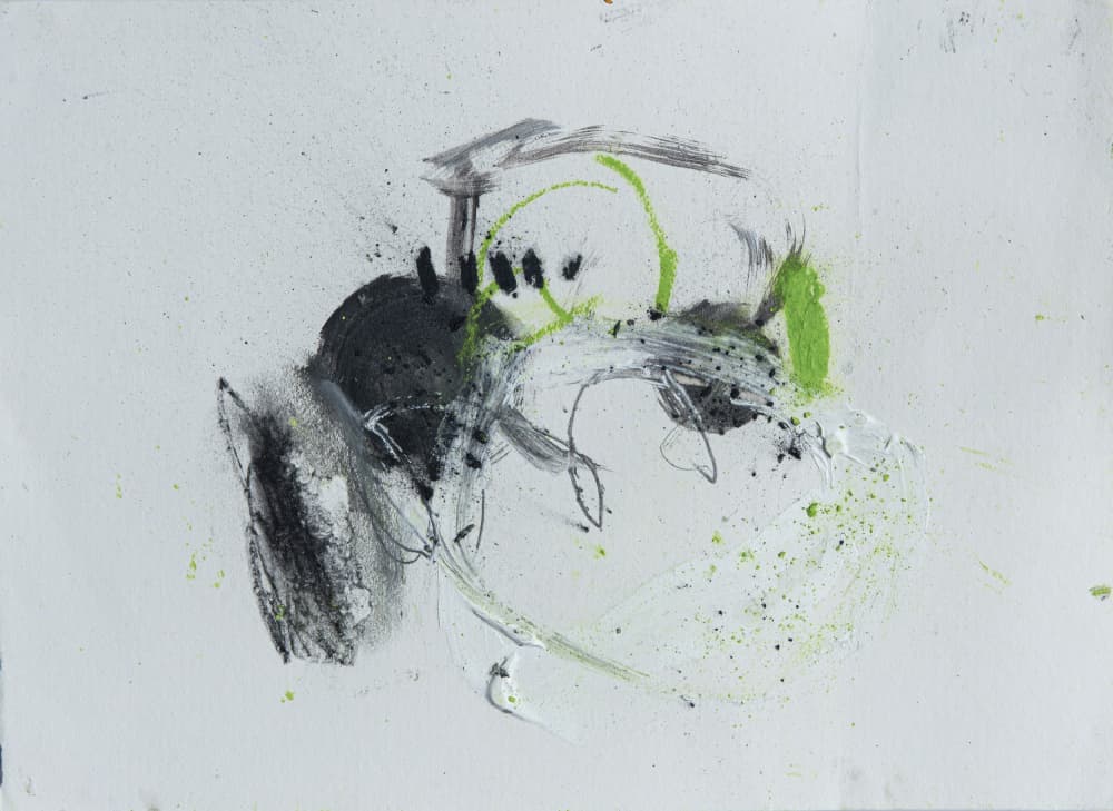 Dynamic Green Splash by Deb Chaney — canvas wall art