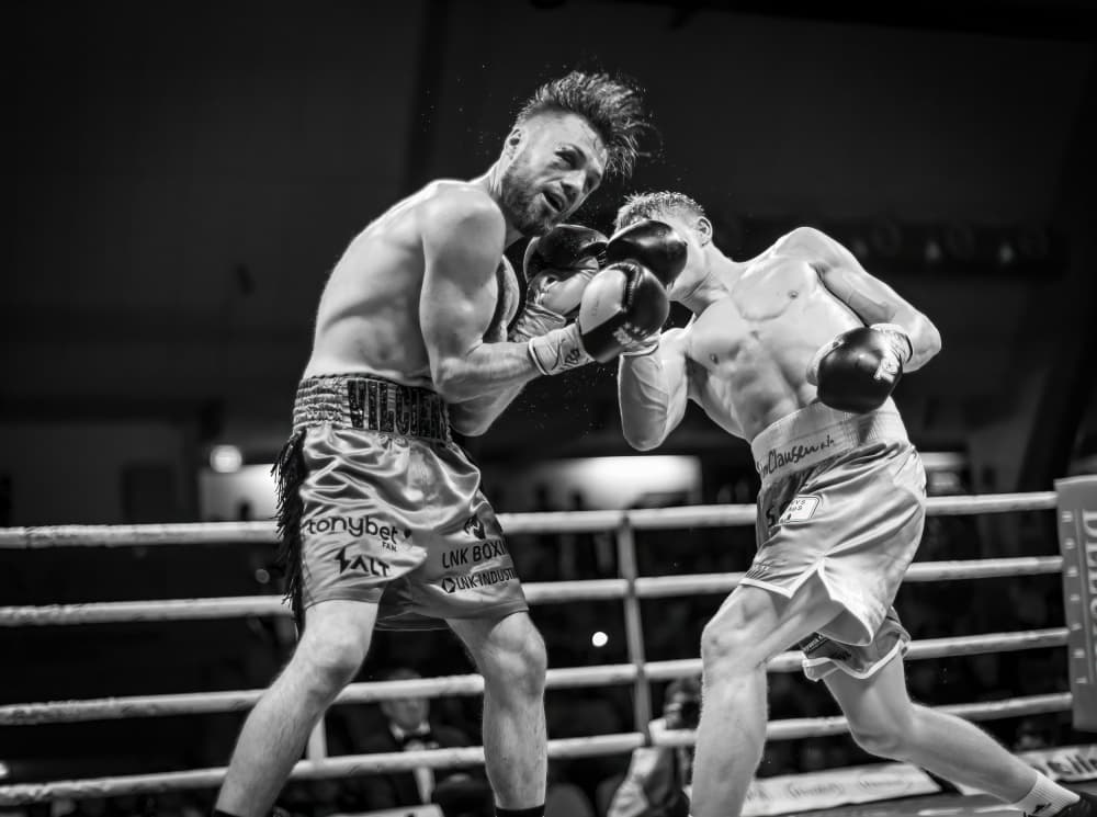 Intense Boxing Match by Jørgen Sørensen — canvas wall art