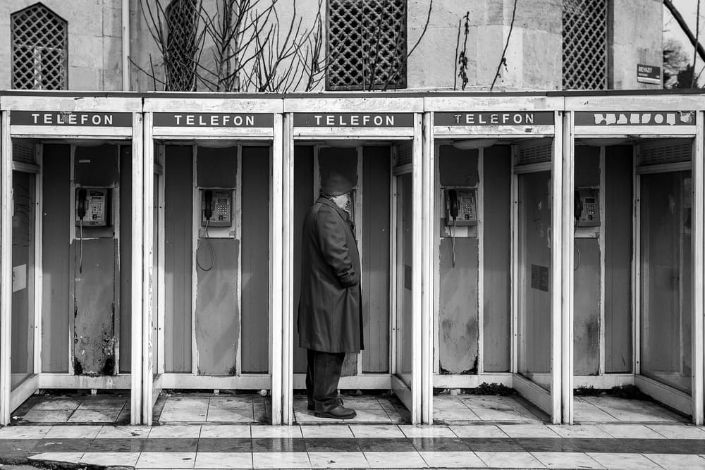 Old Man Empty Booths by Enrico Finotti Re — canvas wall art