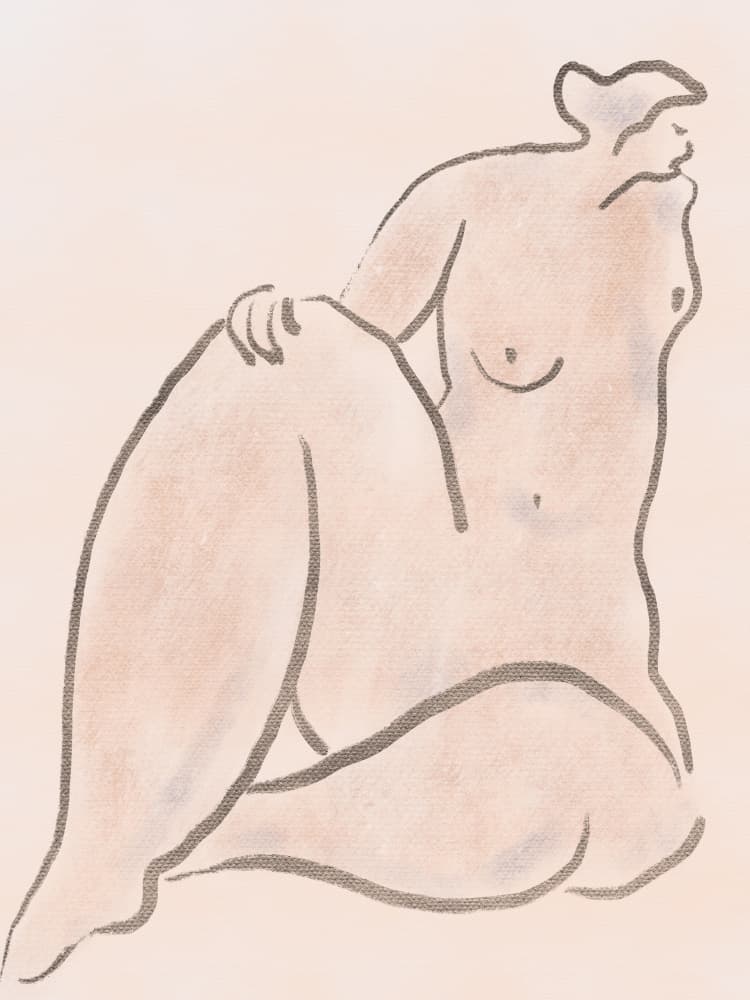 Pensive Female Figure by Little Dean — canvas wall art