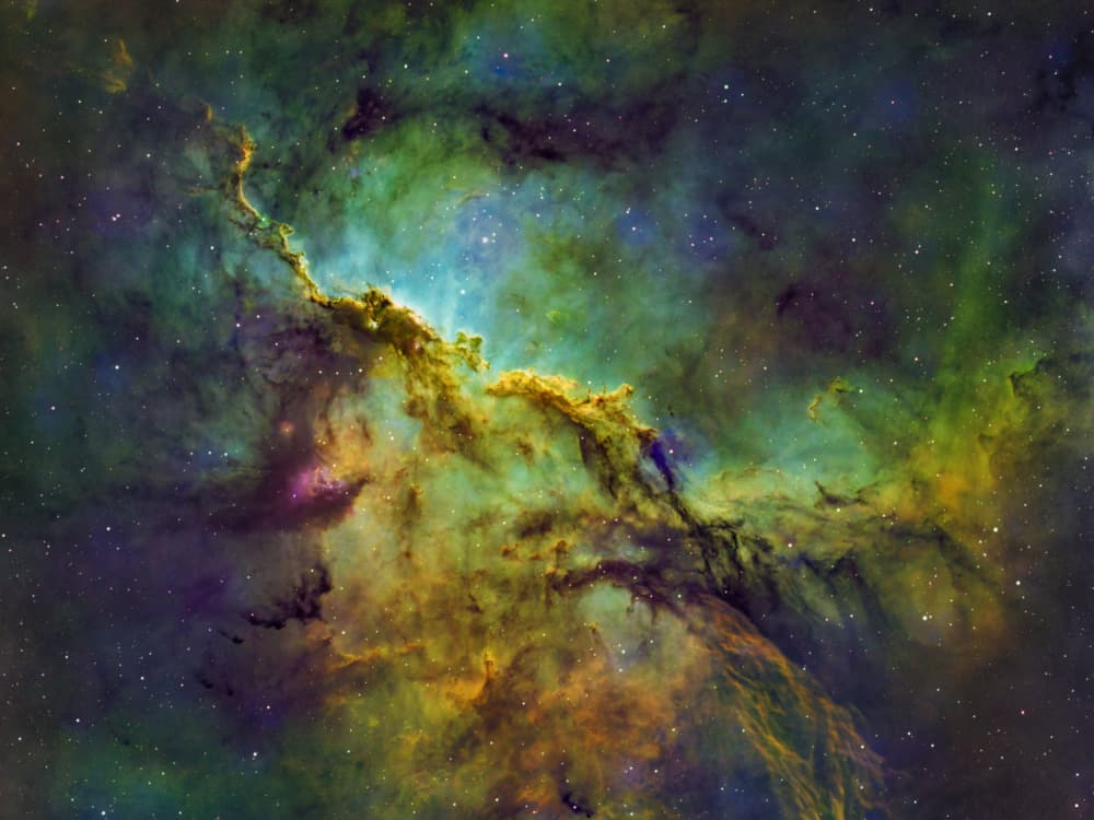 Vibrant Cosmic Stream by TaranSohal — canvas wall art