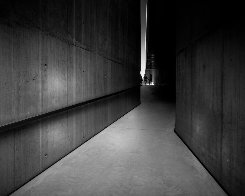 Dramatic Concrete Corridor by Luis Borges Alves — canvas wall art