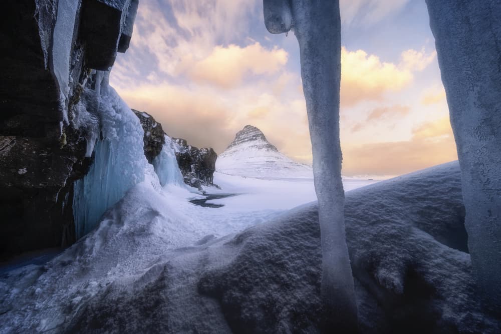 Frozen Mountain Vista by Rodrigo Núñez Buj — canvas wall art