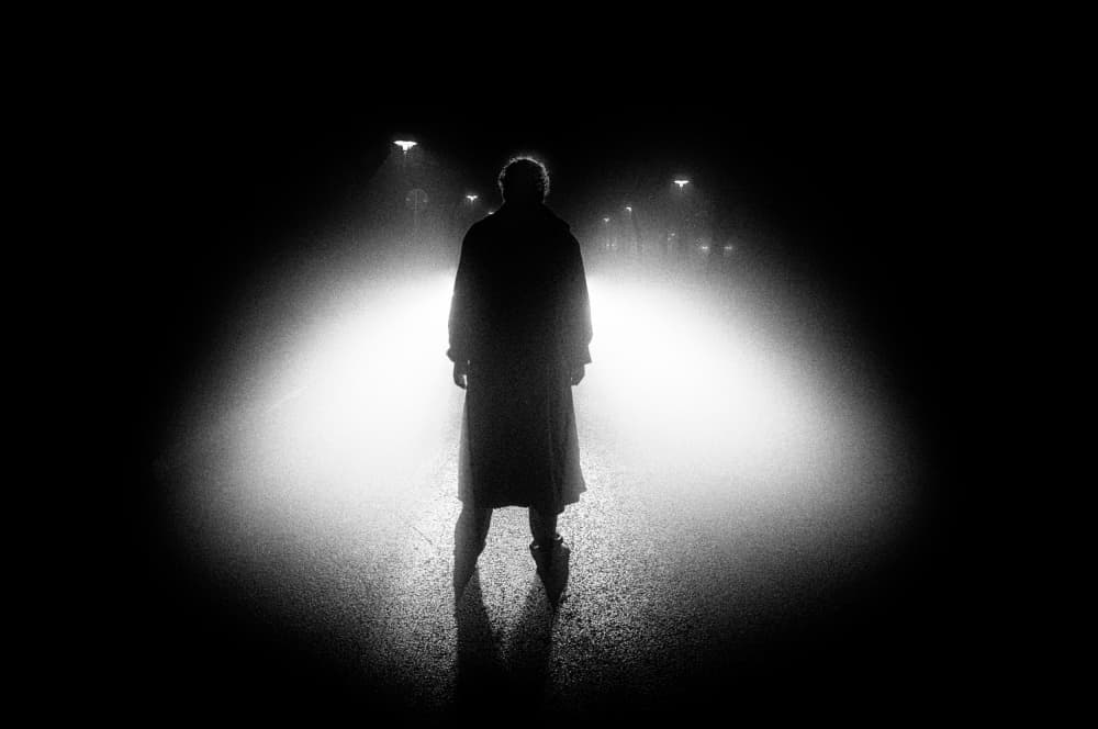 Mysterious Night Figure by Claudio Moretti — canvas wall art