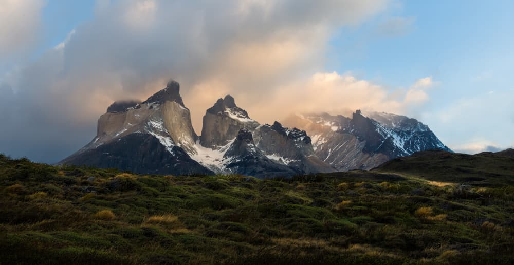 Cloud-Kissed Patagonia Peaks by Rong Wei — canvas wall art
