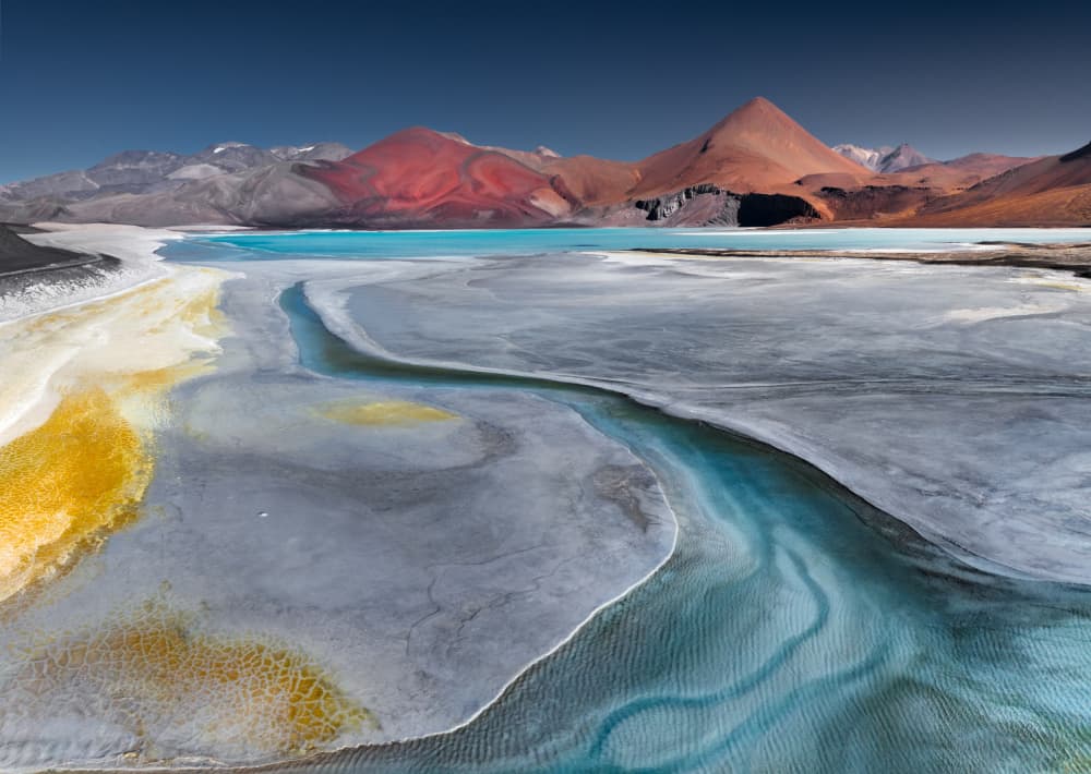 Vibrant Salt Lake Landscape by Karol Nienartowicz — canvas wall art