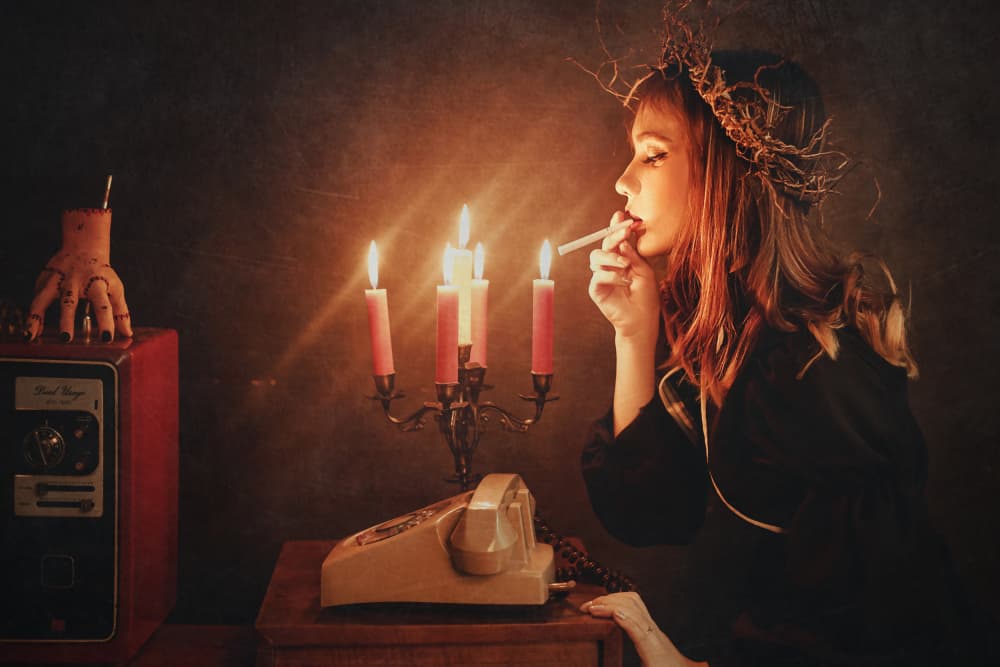Gothic Ritual Portrait by Djayent Abdillah — canvas wall art