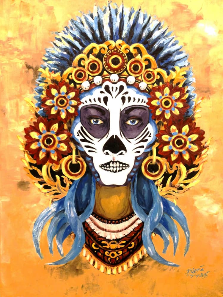 Day of the Dead Catrina by Anda Bieza — canvas wall art