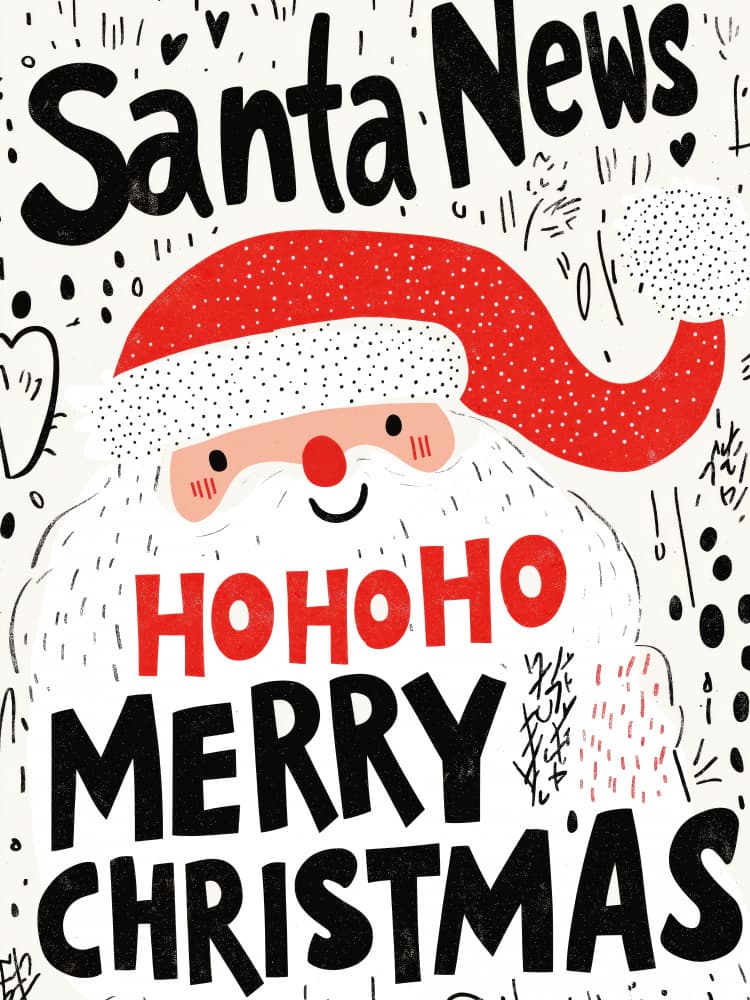Santa news by Treechild — canvas wall art