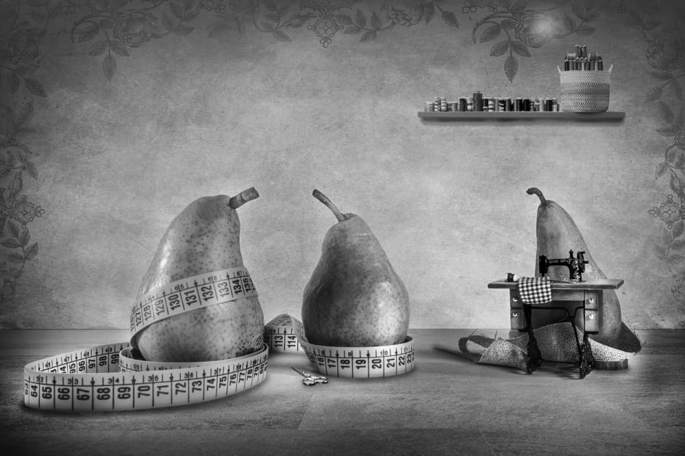 Pears On A Diet by Montserrat Alviani — canvas wall art