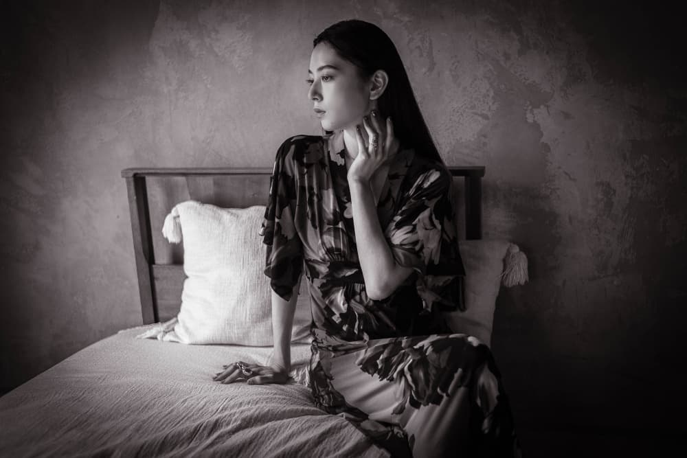 Elegant Woman Reflects by GABA — canvas wall art