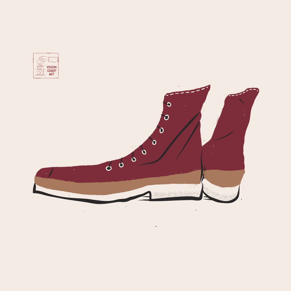 Casual Red High-Tops by The Creating Mind — canvas wall art