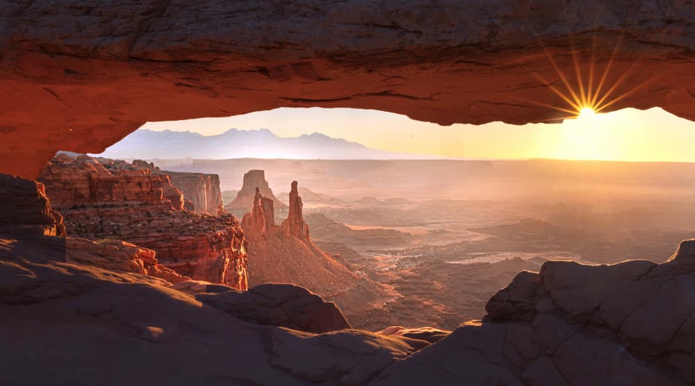 Desert Arch Sunrise by Kai Dan — canvas wall art