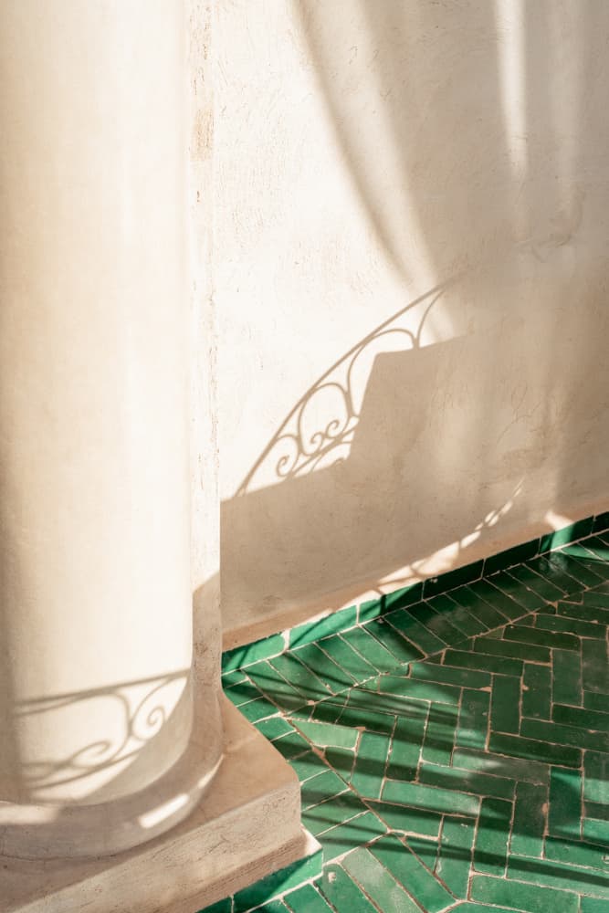 Sunlit Green Tiles by Henrike Schenk — canvas wall art