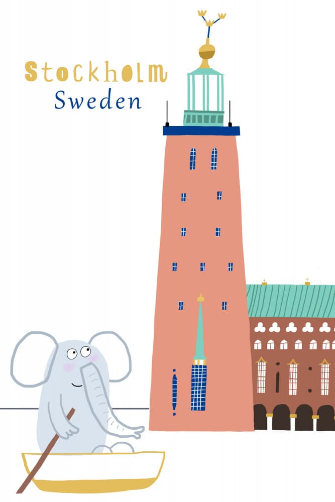 "LANDMARK25" City Hall, Stockholm by Carla Daly — canvas wall art