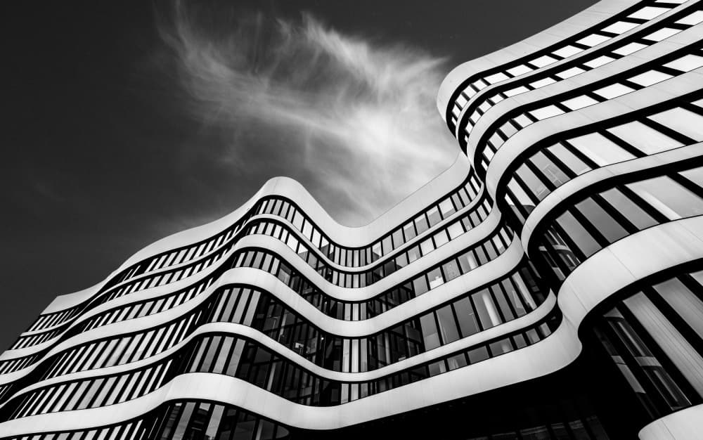 Modern Wavy Architecture by Roland M Schwerdtfeger — canvas wall art