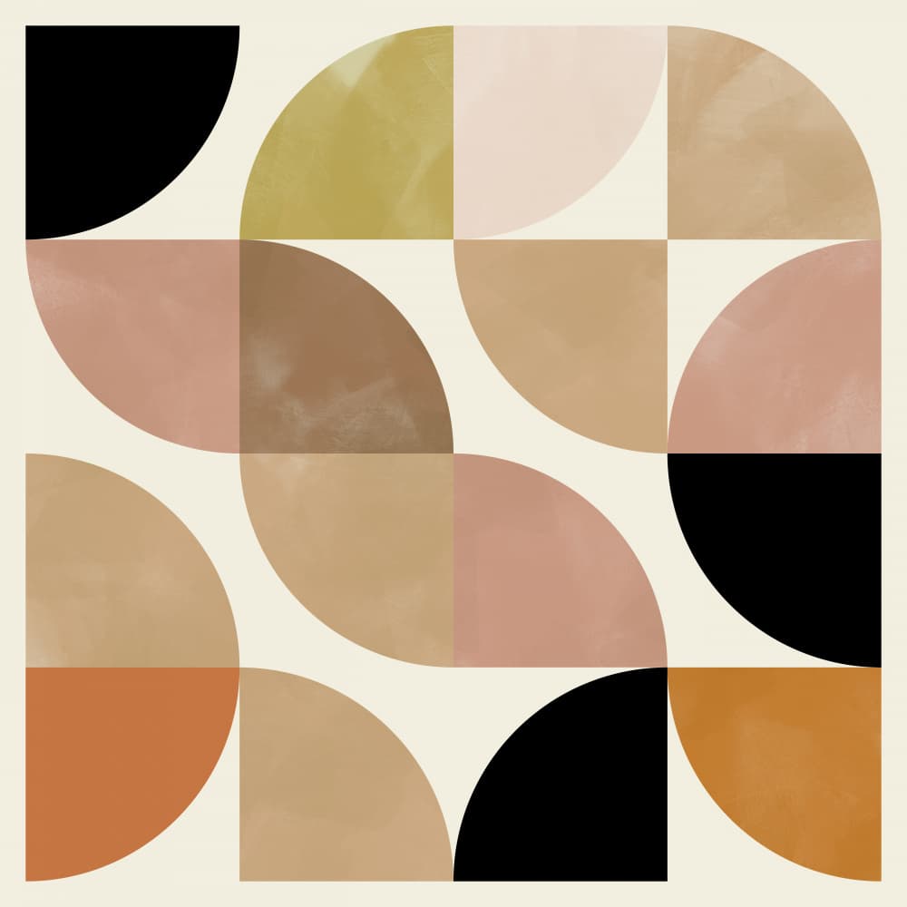 Circles Nov 19  Beige Viertel Circles by Ana Rut Bre — canvas wall art