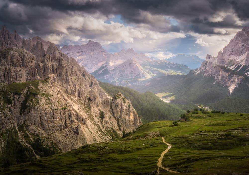 Dolomites Winding Path by Mariusz Guc — canvas wall art
