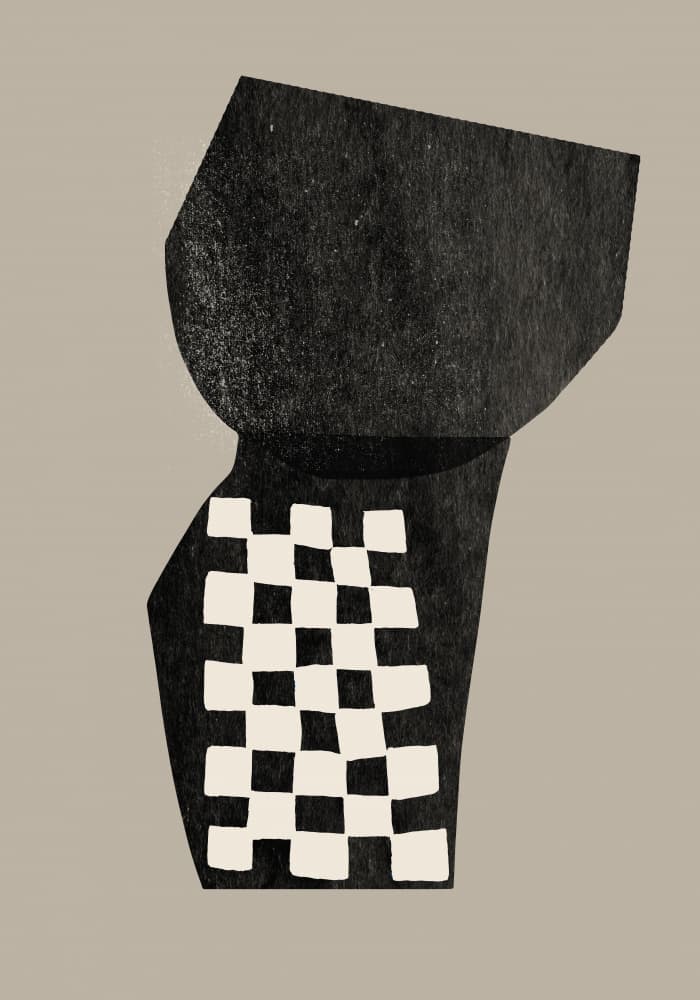 Checkered Abstraction by THE MIUUS STUDIO — canvas wall art