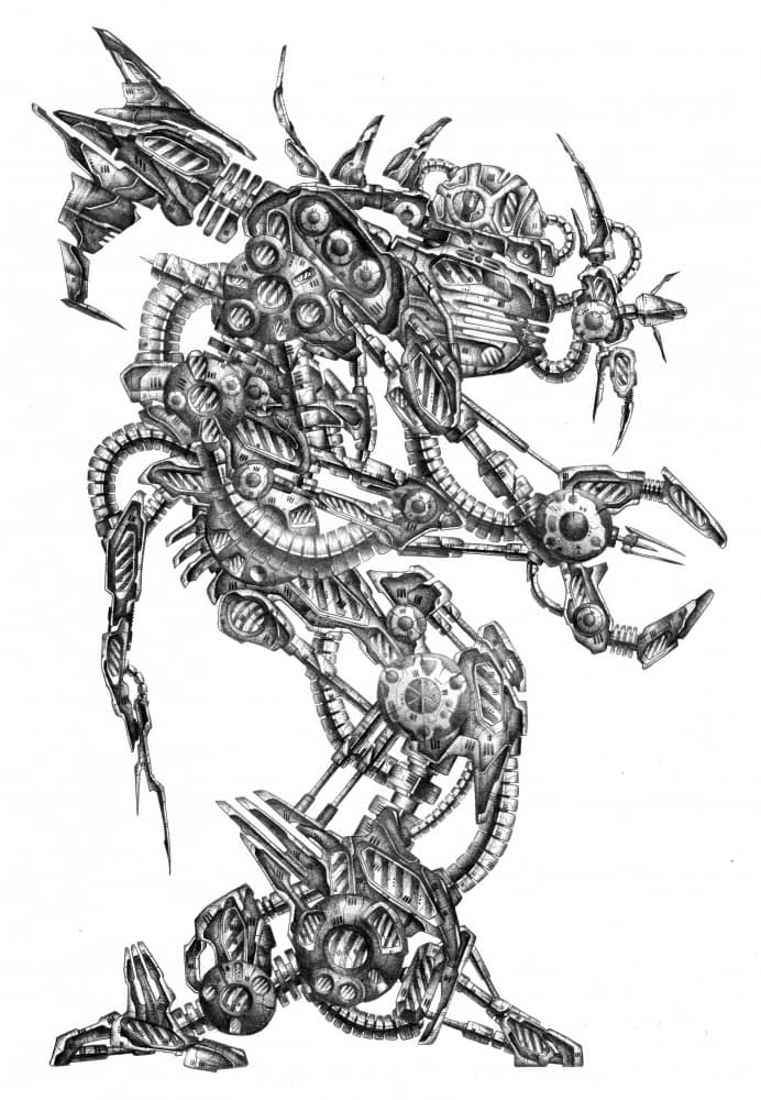 Futuristic Robot Dragon by Kulik — canvas wall art