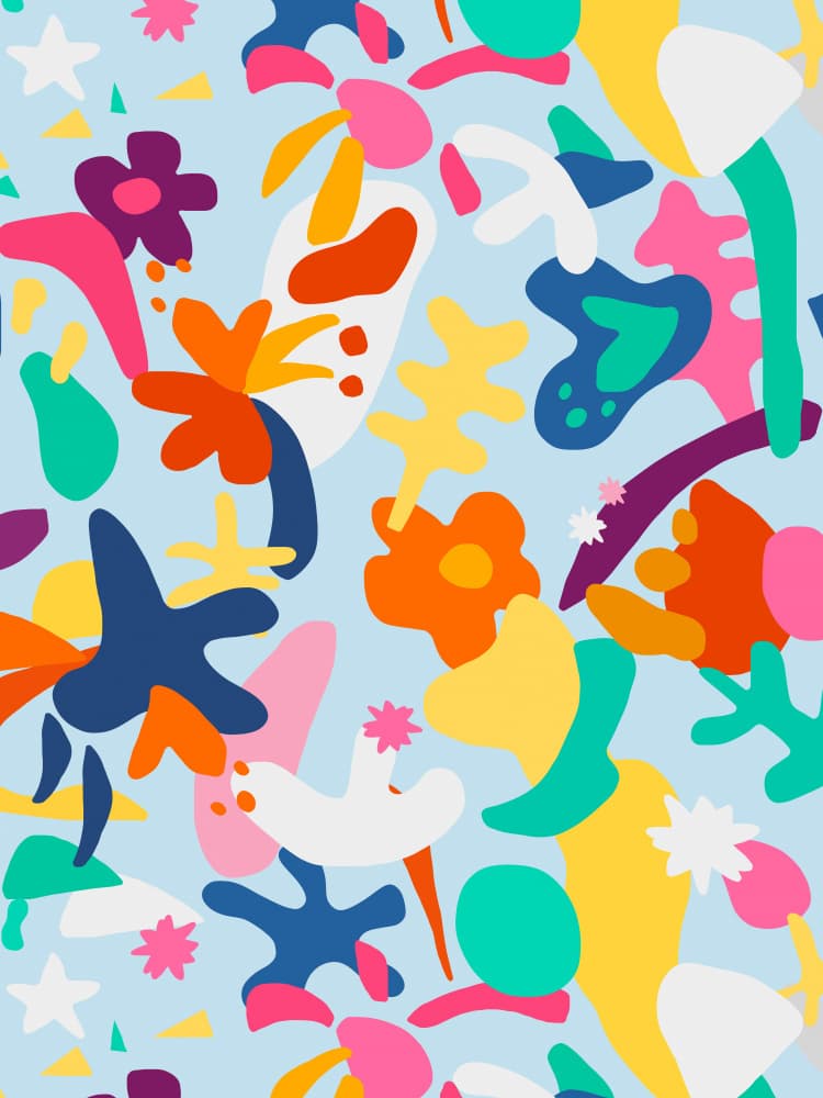 Vibrant Organic Shapes by Ninola Design — canvas wall art