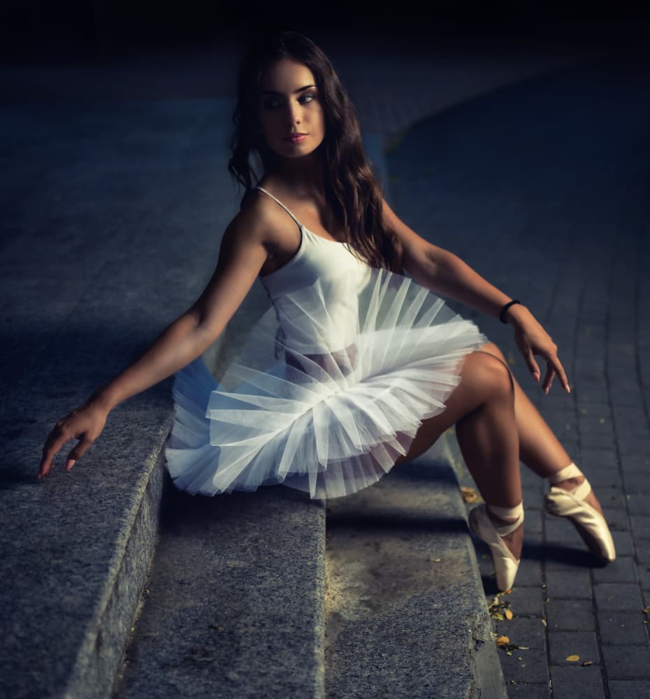 Elegant Ballerina Steps by Vasil Nanev — canvas wall art