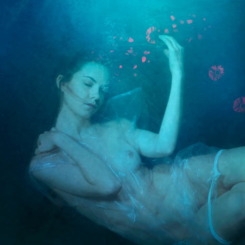 Ethereal Underwater Woman by miriana — canvas wall art