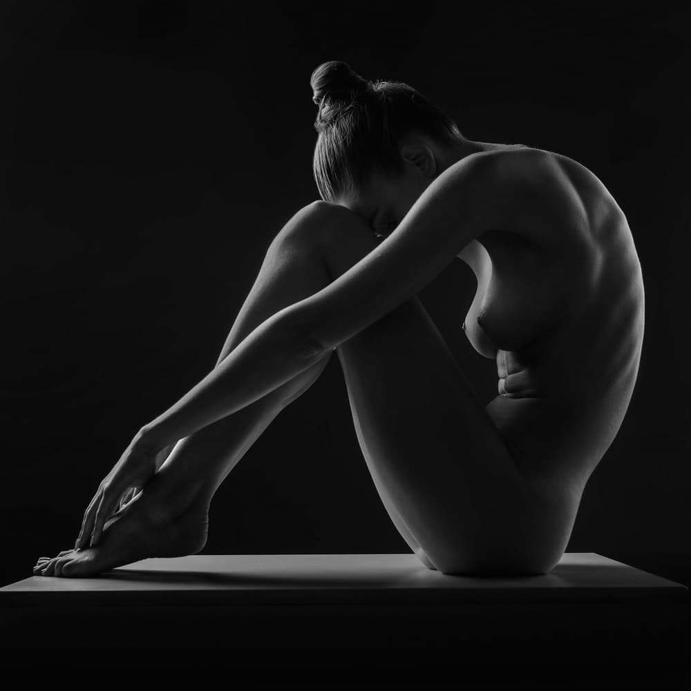 Serene Nude Form by AURIMAS VALEVICIUS — canvas wall art