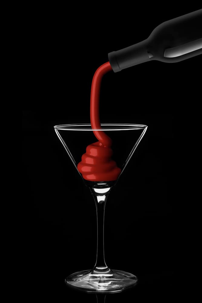 Elegant Red Wine Pour by Naoki Matsumura — canvas wall art