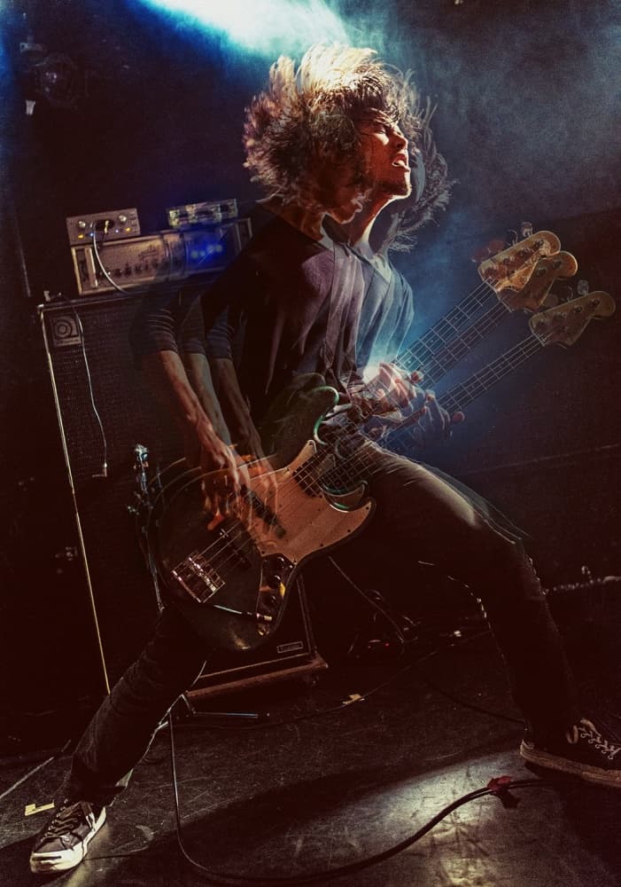 Energetic Bassist Live by Kenji Nakamatsu — canvas wall art