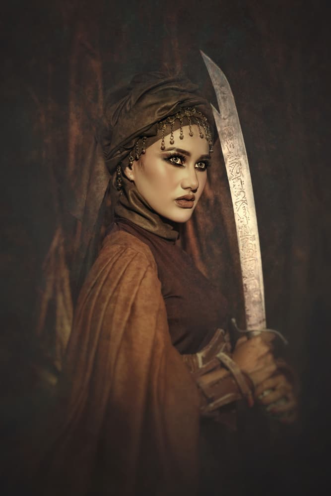 Elegant Warrior Woman by Ajar Setiadi — canvas wall art
