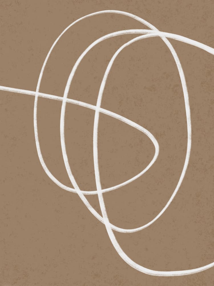 Flowing Abstract Lines by Little Dean — canvas wall art
