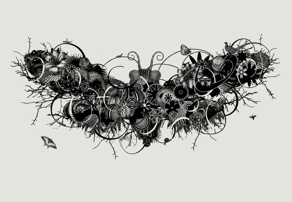 Intricate Steampunk Moth by Jaco Putker — canvas wall art