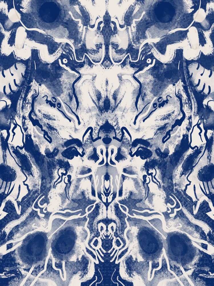 Mysterious Ink Symmetries by Little Dean — canvas wall art