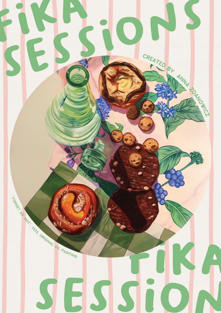Sweet Fika Still Life by Anna Zdanowicz — canvas wall art