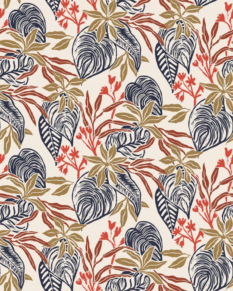 Tropical Leaves Pattern by Alexandra Weise — canvas wall art