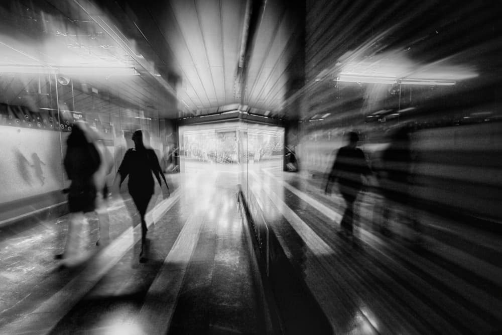 Blurred Urban Commute by Jurij Bizjak — canvas wall art