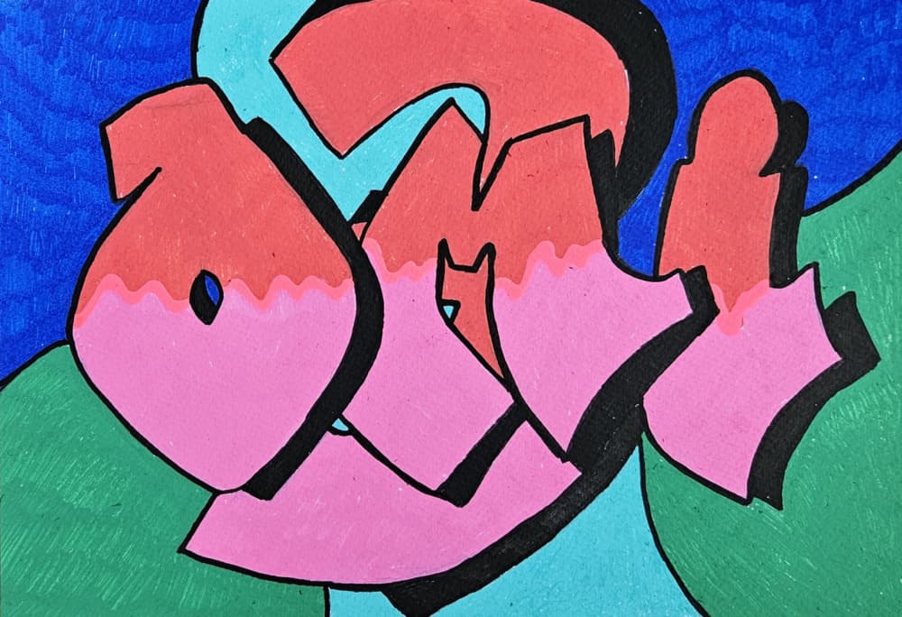 Bubble Letter Graffiti by Olea Huuska — canvas wall art
