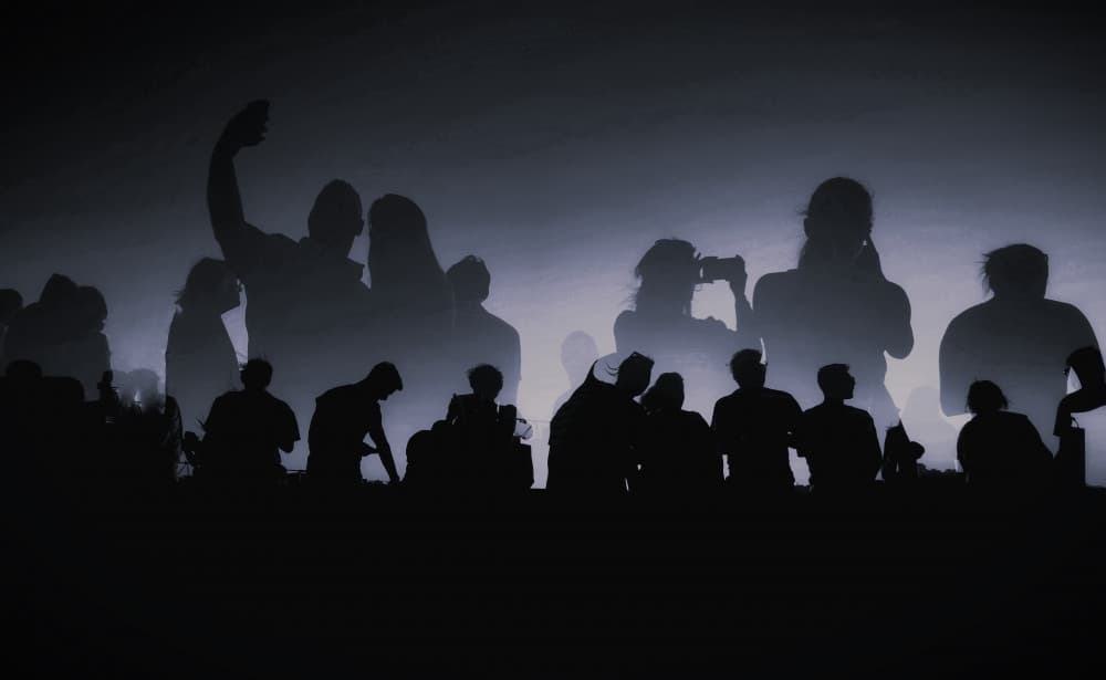 Ethereal Crowd Silhouettes by Jasmine Zhang — canvas wall art