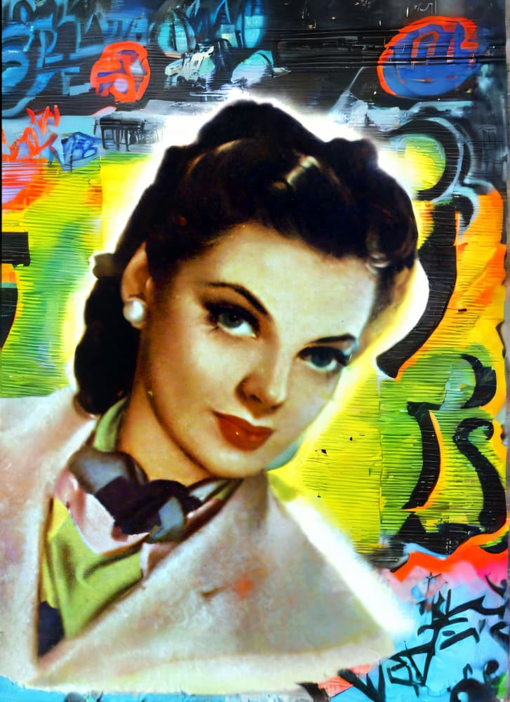 Vintage Woman Graffiti Art by Cicero Spin — canvas wall art