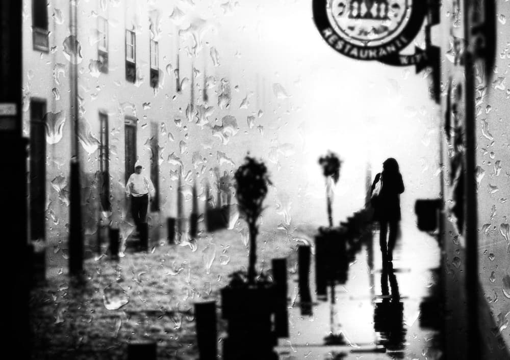 Moody Rainy Street by Piera Polo — canvas wall art