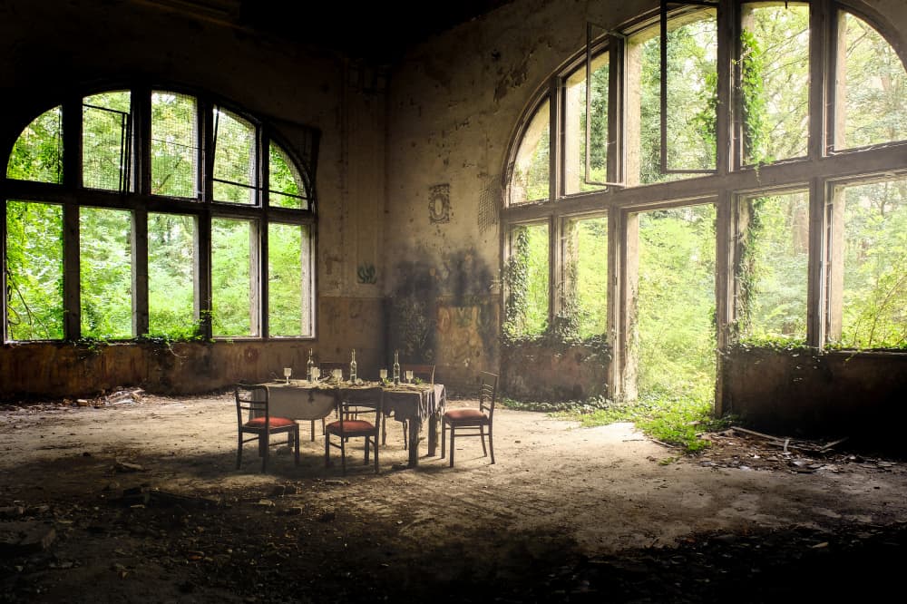 Forgotten Dining Room by Michael Geller — canvas wall art